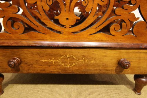 19TH CENTURY WALNUT MAGAZINE RACK - ADDITIONAL PHOTO 1