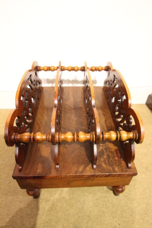 19TH CENTURY WALNUT MAGAZINE RACK - ADDITIONAL PHOTO 4