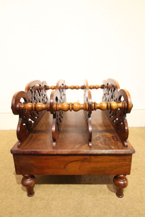 19TH CENTURY WALNUT MAGAZINE RACK - ADDITIONAL PHOTO 5