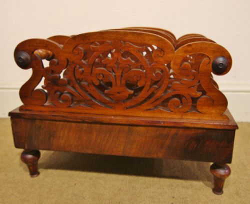 19TH CENTURY WALNUT MAGAZINE RACK - ADDITIONAL PHOTO 6
