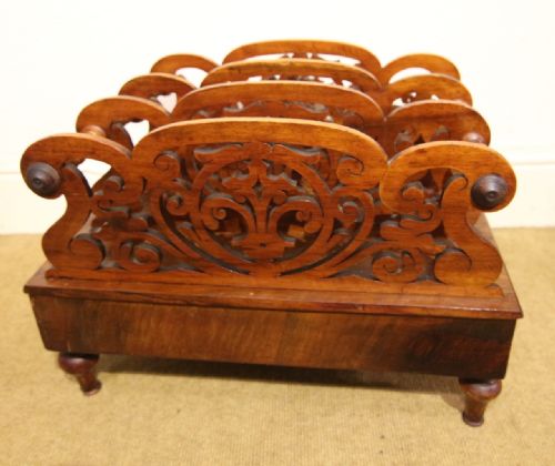 19TH CENTURY WALNUT MAGAZINE RACK - ADDITIONAL PHOTO 7