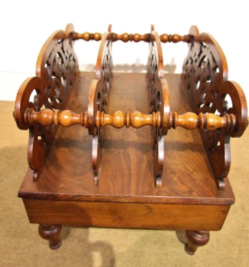 19TH CENTURY WALNUT MAGAZINE RACK - ADDITIONAL PHOTO 8