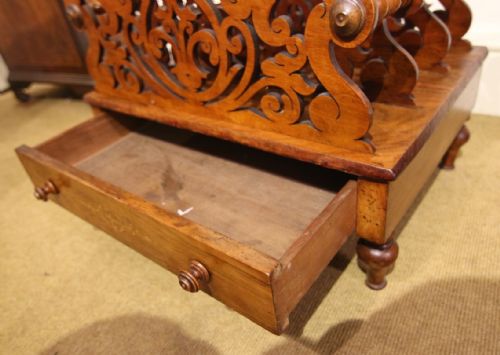 19TH CENTURY WALNUT MAGAZINE RACK - ADDITIONAL PHOTO 9