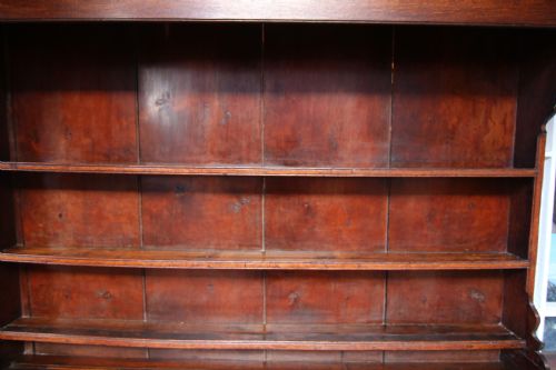GOOD 5FT LATE GEORGIAN OAK DRESSER PLATES - ADDITIONAL PHOTO 11