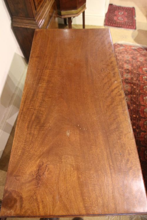 GEORGIAN MAHOGANY FLIP TOP SIDETABLE WITH DRAWER - ADDITIONAL PHOTO 7