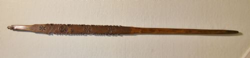 19TH CENTURY CARVED DISTAFF