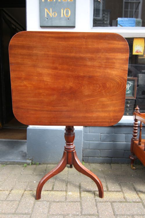 19TH CENTURY TILT TOP MAHOGANY WINE TABLE - ADDITIONAL PHOTO 6