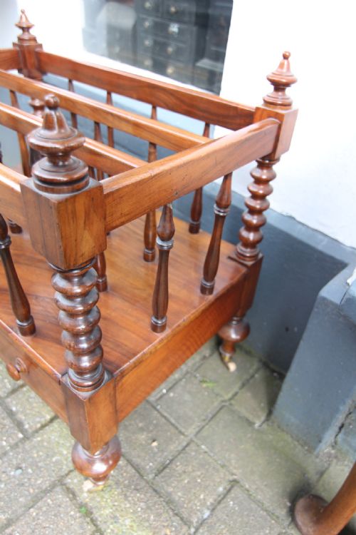 19TH CENTURY ROSEWOOD CANTERBURY WITH DRAWER - ADDITIONAL PHOTO 5