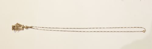 9CT GOLD JEWELLED CLOWN FIGURE ON GOLD CHAIN - ADDITIONAL PHOTO 4
