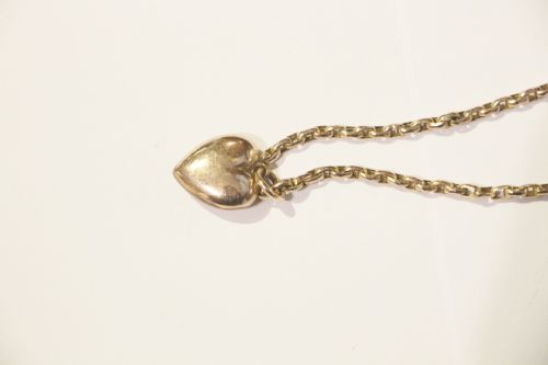 INE 9CT GOLD NECKLACE WITH HEART PENDANT - ADDITIONAL PHOTO 2
