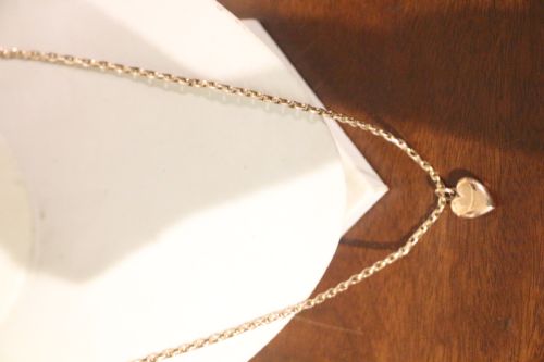 INE 9CT GOLD NECKLACE WITH HEART PENDANT - ADDITIONAL PHOTO 5
