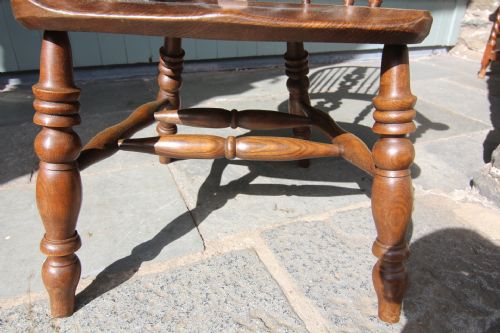 DARK ELM BROAD ARM WINDSOR - ADDITIONAL PHOTO 5