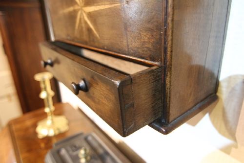 GEORGIAN INLAID OAK SPOONRACK PEWTER SPOONS - ADDITIONAL PHOTO 2