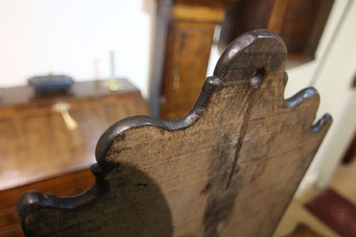 GEORGIAN INLAID OAK SPOONRACK PEWTER SPOONS - ADDITIONAL PHOTO 11
