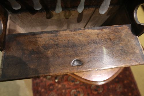 GEORGIAN INLAID OAK SPOONRACK PEWTER SPOONS - ADDITIONAL PHOTO 12
