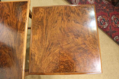 EDWARIAN BURR WALNUT NEST OF THREE TABLES - ADDITIONAL PHOTO 7