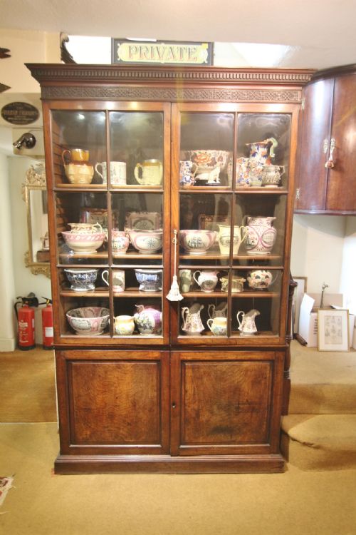 FINE GEORGIAN MAHOGANY GLAZED DISPLAY CABINET - ADDITIONAL PHOTO 10