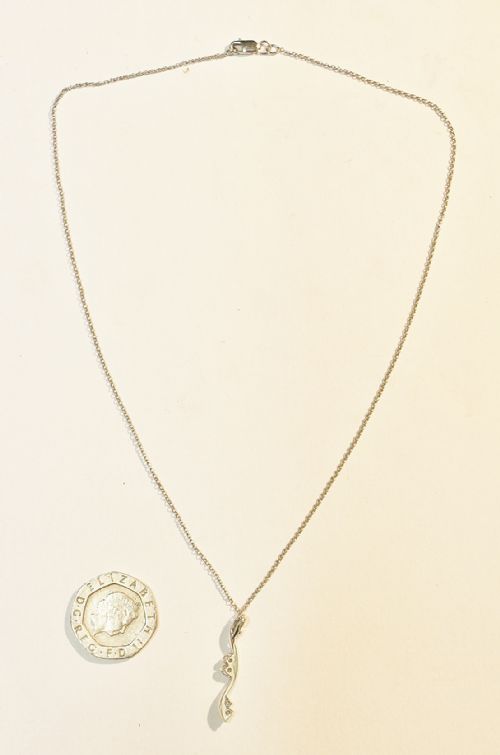 18CT WHITE GOLD NECKLACE PENDANT - ADDITIONAL PHOTO 6