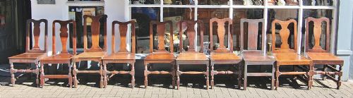 HARLEQUIN SET OF TEN GOOD 17TH18TH CENTURY OAK CHAIRS - ADDITIONAL PHOTO 2