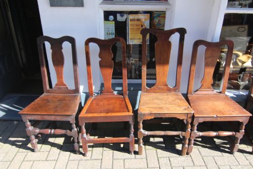 HARLEQUIN SET OF TEN GOOD 17TH18TH CENTURY OAK CHAIRS - ADDITIONAL PHOTO 5