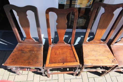 HARLEQUIN SET OF TEN GOOD 17TH18TH CENTURY OAK CHAIRS - ADDITIONAL PHOTO 7