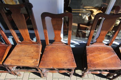 HARLEQUIN SET OF TEN GOOD 17TH18TH CENTURY OAK CHAIRS - ADDITIONAL PHOTO 8