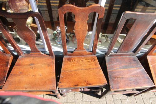 HARLEQUIN SET OF TEN GOOD 17TH18TH CENTURY OAK CHAIRS - ADDITIONAL PHOTO 9