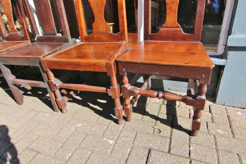 HARLEQUIN SET OF TEN GOOD 17TH18TH CENTURY OAK CHAIRS - ADDITIONAL PHOTO 11