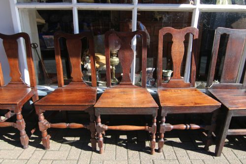 HARLEQUIN SET OF TEN GOOD 17TH18TH CENTURY OAK CHAIRS - ADDITIONAL PHOTO 12