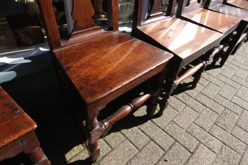 HARLEQUIN SET OF TEN GOOD 17TH18TH CENTURY OAK CHAIRS - ADDITIONAL PHOTO 15