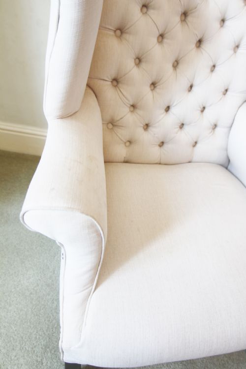 LARGE 18TH CENTURY MID GEORGIAN MAHOGANY WING ARMCHAIR - ADDITIONAL PHOTO 4