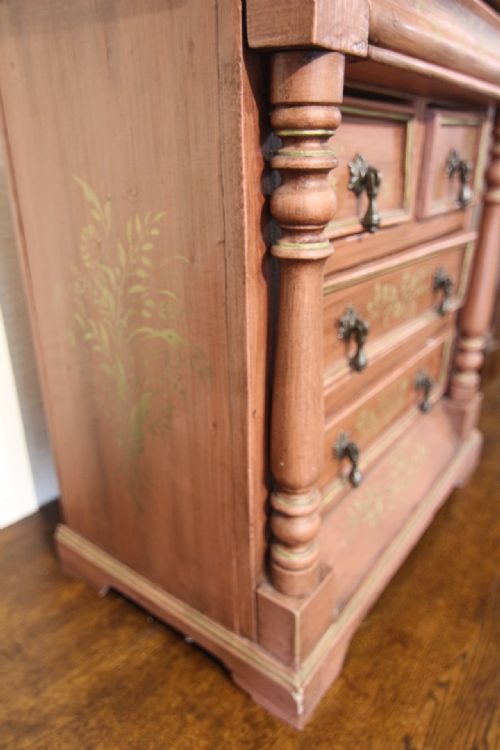 19TH CENTURY MINIATURE APPRENTICE CHEST OF DRAWERS WITH SECRET DRAWER - ADDITIONAL PHOTO 7