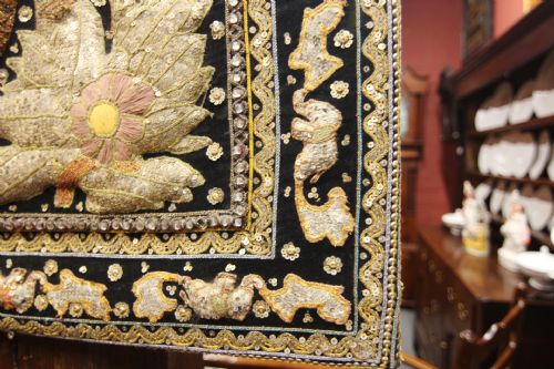 LARGE TIGER DRAGON RELIEF HANGING EMBROIDERY - ADDITIONAL PHOTO 5