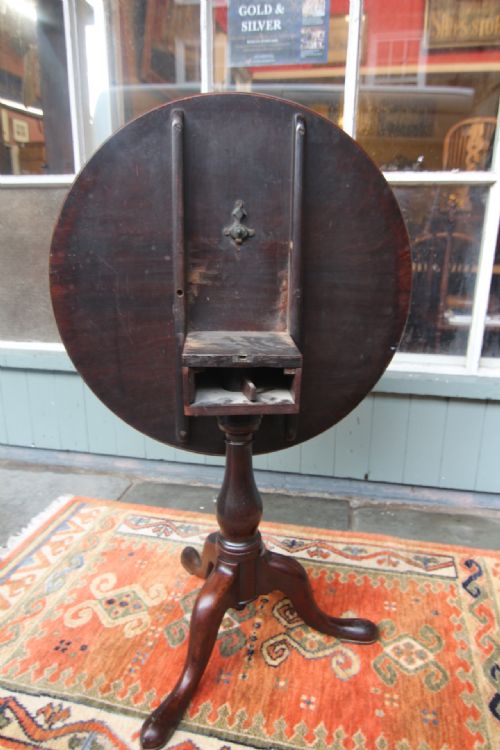 18TH CENTURY ONE PIECE TOP BIRD CAGE TRIPOD TABLE - ADDITIONAL PHOTO 5