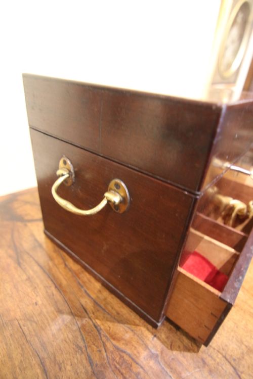 GEORGIAN MAHOGANY BOX WITH DRAWER - ADDITIONAL PHOTO 2