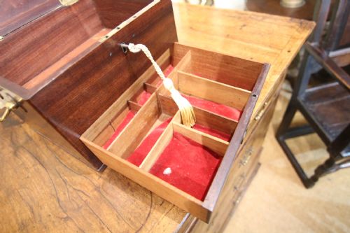 GEORGIAN MAHOGANY BOX WITH DRAWER - ADDITIONAL PHOTO 7