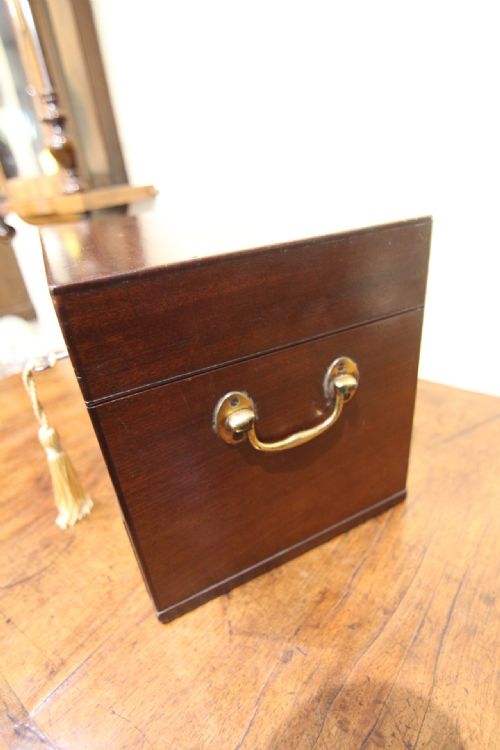 GEORGIAN MAHOGANY BOX WITH DRAWER - ADDITIONAL PHOTO 8