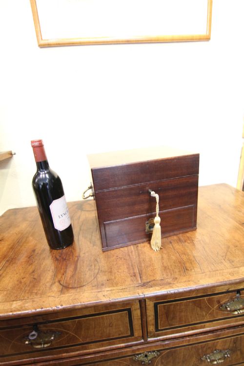 GEORGIAN MAHOGANY BOX WITH DRAWER - ADDITIONAL PHOTO 11