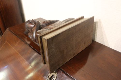 LARGE CARVED WOODEN BUDDHA - ADDITIONAL PHOTO 12