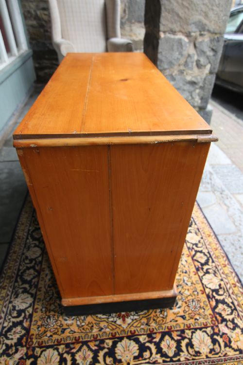 19TH CENTURY PINE 4 DRAWER CHEST OF DRAWERS - ADDITIONAL PHOTO 5