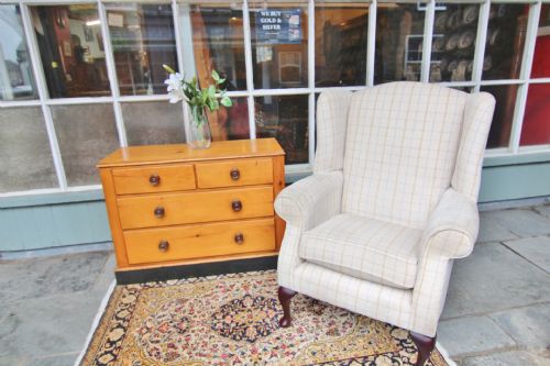 19TH CENTURY PINE 4 DRAWER CHEST OF DRAWERS - ADDITIONAL PHOTO 8