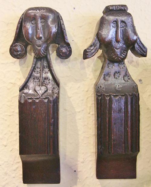 15th/16th Century Oak Caryatid / Carvings