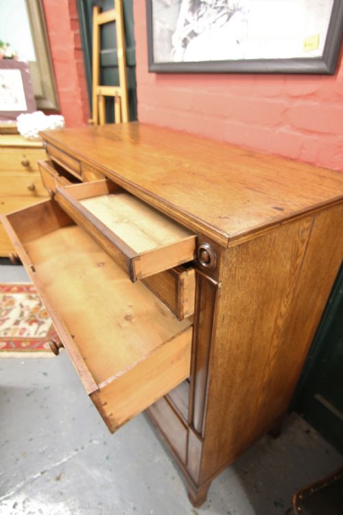 A GOOD 19TH CENTURY INLAID CHEST OF 5 PLUS 2 SECRET DRAWER CHEST OF DRAWERS - ADDITIONAL PHOTO 3