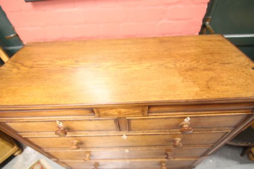 A GOOD 19TH CENTURY INLAID CHEST OF 5 PLUS 2 SECRET DRAWER CHEST OF DRAWERS - ADDITIONAL PHOTO 4