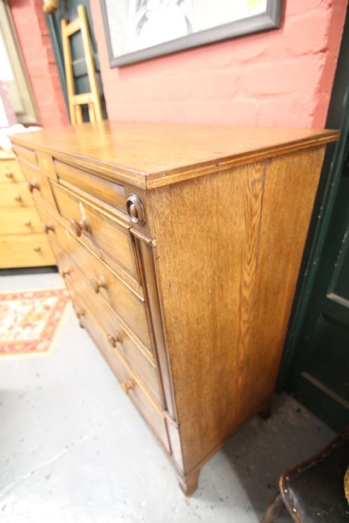 A GOOD 19TH CENTURY INLAID CHEST OF 5 PLUS 2 SECRET DRAWER CHEST OF DRAWERS - ADDITIONAL PHOTO 7