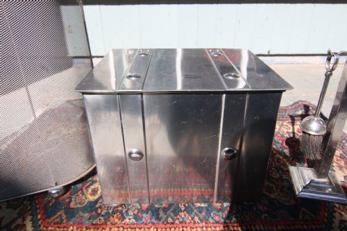 ART DECO CHROME FIRESIDE SET - ADDITIONAL PHOTO 2