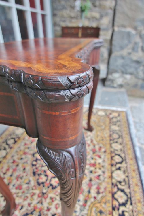 FINE IRISH MAHOGANY GAMES TABLE - ADDITIONAL PHOTO 11