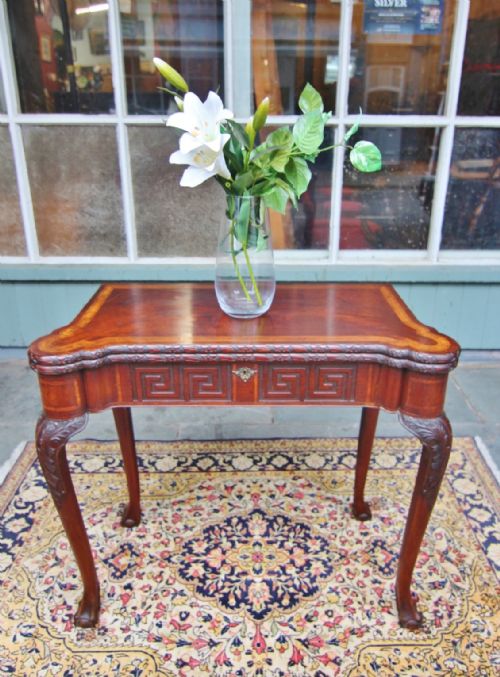 FINE IRISH MAHOGANY GAMES TABLE - ADDITIONAL PHOTO 17