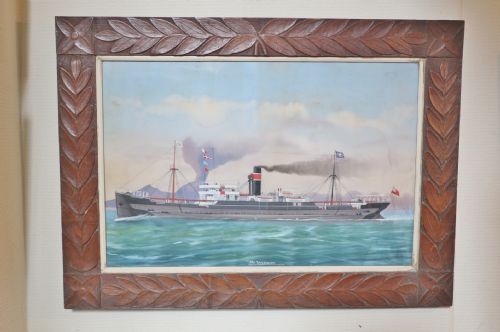 WWI STEAMSHIP 'SS BREGONIAN' 1906 OFF COAST OF ITALY