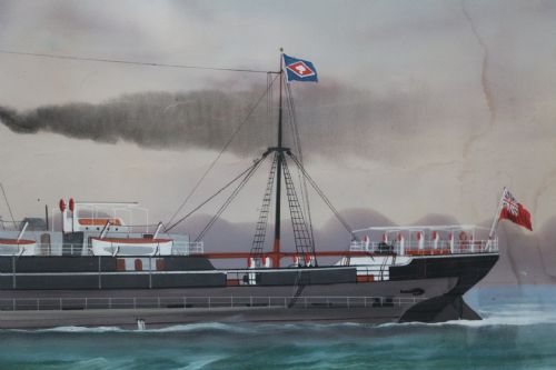 WWI STEAMSHIP 'SS BREGONIAN' 1906 OFF COAST OF ITALY - ADDITIONAL PHOTO 4